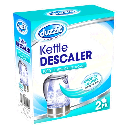 Duzzit Kettle Descaler Limescale Remover Easy To Use Drop In Sachet, Blue, (Pack Of 2)
