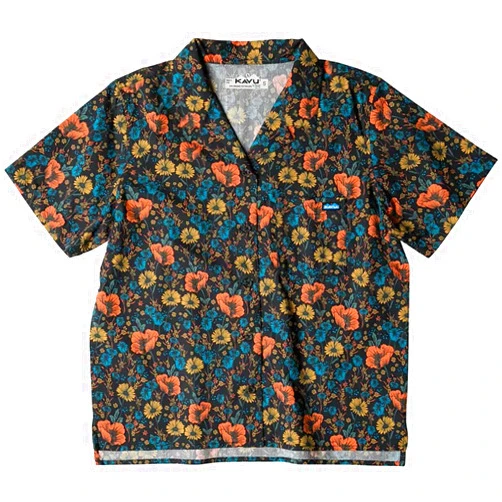 KAVU Women's Cedar Springs Short Sleeve Button Up Shirt