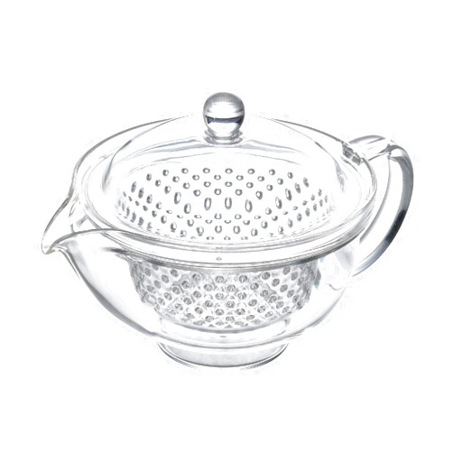 Nagao Akebono Sangyo TW-3713 Clear Tea Pot Made in Japan Clear Clear Tea Strainer Makes Tea Good Visibility