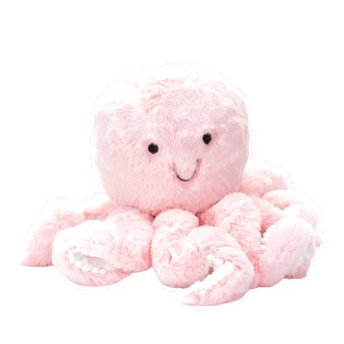 Lambs & Ivy Sea Dreams Pink Plush Octopus Stuffed Animal Toy - Bubbles