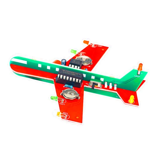 EIELEDIY EIELE Electronic soldering practice kit Light-up airplane Cool gift Fun and interesting Electronic learning kit for soldering beginners