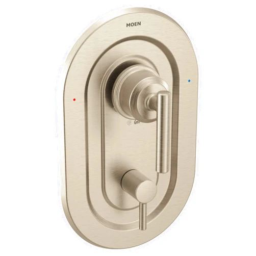 Moen T2900BN Gibson Posi-Temp with Built-in 3-Function Transfer Valve Trim Kit, Multi-Function Shower Handle, Contemporary Shower Diverter with Three Shower Settings, Valve Required, Brushed Nickel