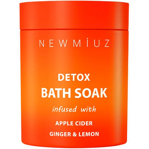 New Miuz Bath Salts with Apple Cider, Ginger & Lemon Essential Oils - Sea Salt Bath Soak for Healthy Skin - Detox Bath Salts for Foot Soak, Body Care, Muscle Recovery & Aromatherapy 100% Pure and Mineral-Rich