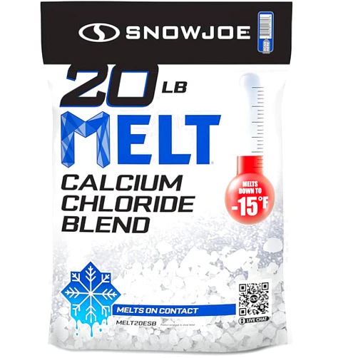 Snow Joe Calcium Chloride Blend Deicer & Snow Removal for Driveway, 20 Lbs, Blue