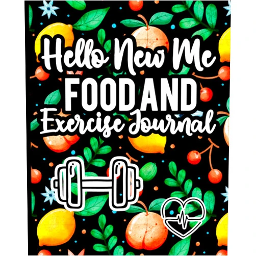 Florence Diane Hello New Me Food and Exercise Journal: Daily Food And Exercise Planner , Cute Food and Fitness Journal for Women, Planner Log Book to Track Weight Loss, Muscle Gain