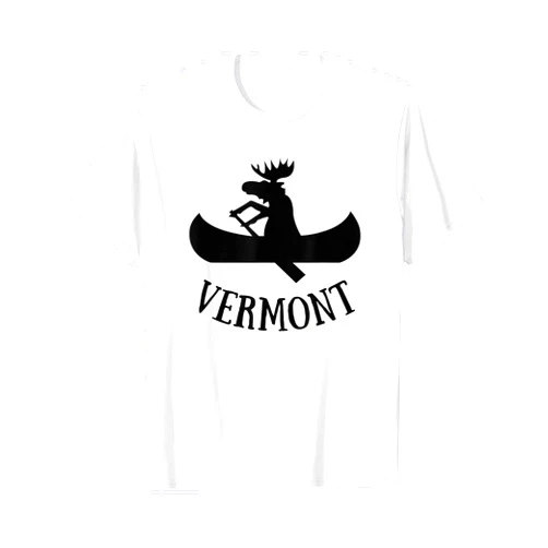Mudrock State Tees Vermont t-shirt | Moose Canoe Vacation t shirt T-Shirt