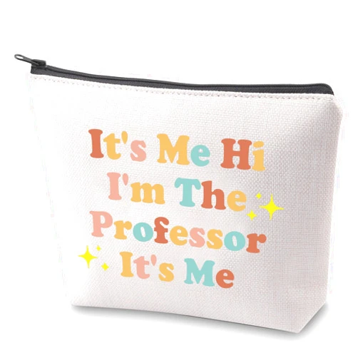 ZJXHPO Professor Survival Kit Professor Appreciation Gift It's Me Hi I'm The Professor It's Me Makeup Bag With Zipper (Professor)