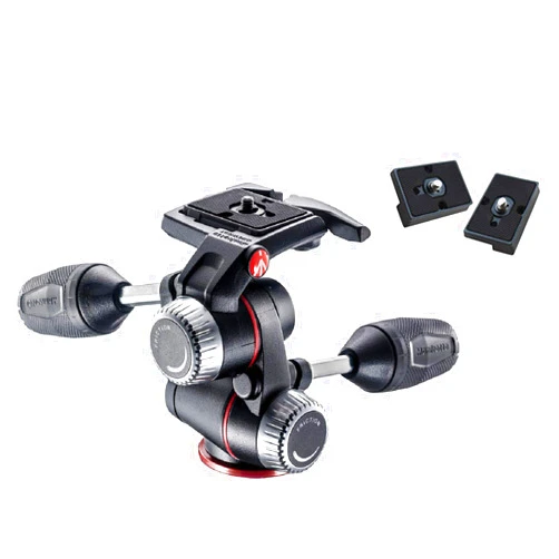 Manfrotto MHXPRO-3W X-PRO 3-Way Head with Retractable Levers and Friction Controls Includes Two ZAYKiR Quick Release Plates