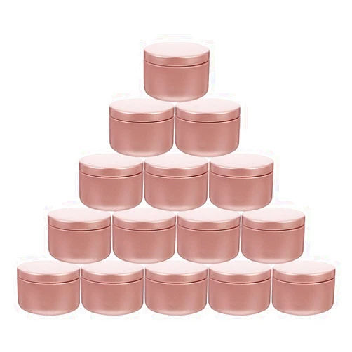Ciieeo 24pcs Candle Tins Small tins with lids tin Box 2 oz tins with lids 2oz Aluminum Tins