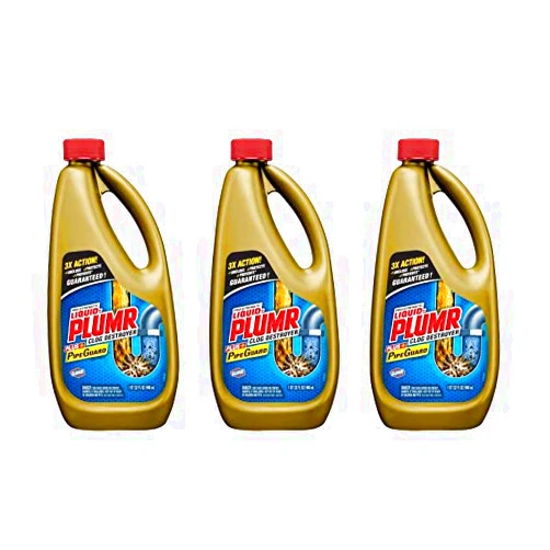 Liquid-Plumr Pro-Strength Clog Remover, Full Clog Destroyer, 32 Fluid Ounces (Pack of 3)