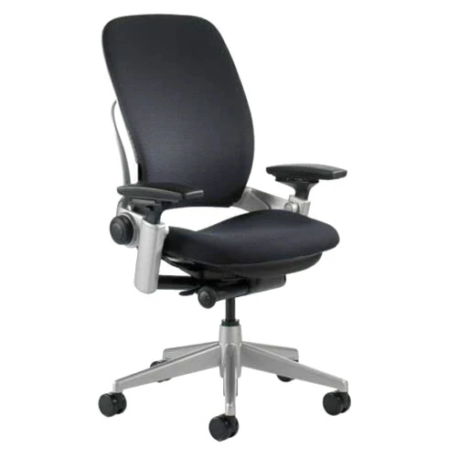 OFFICE LOGIX SHOP Steelcase Leap V2 Chair with Black Base and Frame in Black Fabric Rеnеwеd by OfficeLogixShop