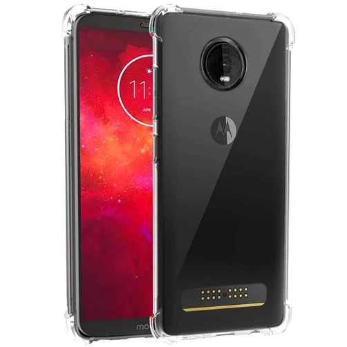 Booceicd Moto Z3 Case, Moto Z3 Play Phone Case, Shockproof Clear Soft Flexible TPU Slim Phone Case Cover for Motorola Moto Z3 (Clear)