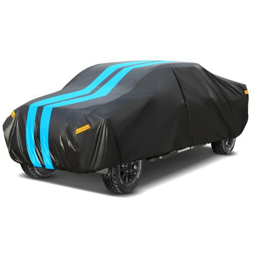 Sailnovo F150 Truck Cover Waterproof All Weather for Ford F-150 F-250 Super Crew Cab 5.5ft Short Bed Sun Rain Snow Wind Hail Protection Full Car Cover Outdoor with Door Zipper, Cotton Lining, Reflective Strips