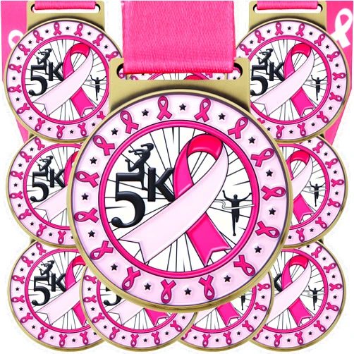Huquary 12 Pcs Breast Cancer Awareness Award Medals 2