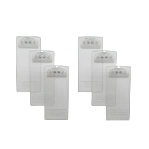 Vinseen Plastic Clipboard, for Memo, Menu, Credit Card Receipt, Clear, 6-Pack (3-x-7 in)