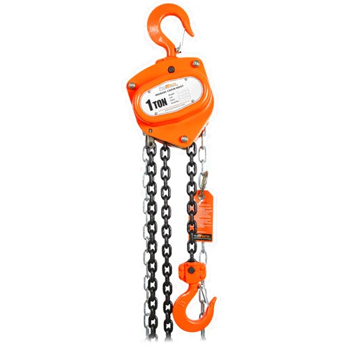 Prowinch 2,200 lbs (1 Ton) Manual Chain Hoist with 10 ft Lifting Height, Featuring Durable G80 Black Tempered Chain for Reliable and Efficient Heavy-Duty Lifting Applications