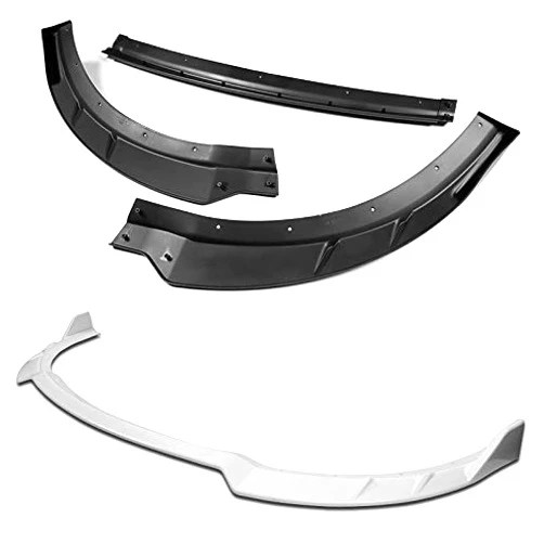 Generic HYPERSPEED Front Bumper Spoiler Lip 3PCS ABS RA-Style Compatible with Dodge Charger Sedan 2015 2016 2017 2018 2019 2020 2021, Car Mods Replacement Parts, Air Chin Body Kit Splitter (Painted White)