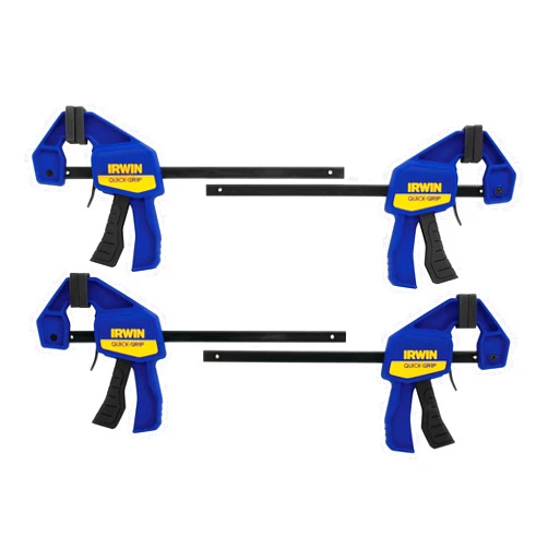 IRWIN Quick-Grip 1964758 One-Handed Mini Bar Clamp 4 Pack, 6