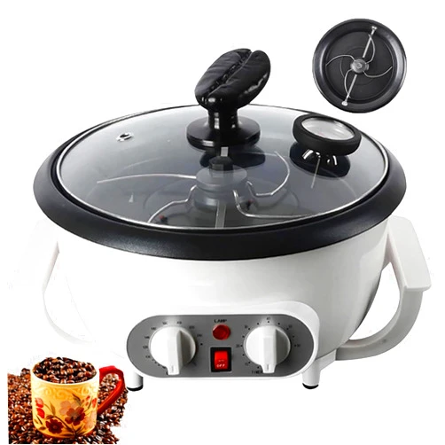 Forplubossmmp 750g Coffee Maker - Improved Bafflerailing And Stirrer Rod - Household Electric Roasting Machine For Home Use - Temperature Range (0-240°C) Time Range (0-60 Minutes) Control