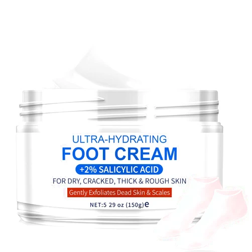 TEAWOO Ultra-Hydrating Foot Cream (Urea Conc. 40.67%), Foot Cream for Dry Cracked Heels and Feet, Pair with Silicone Socks for Cracked Heel Treatment (5.29 OZ/150g)