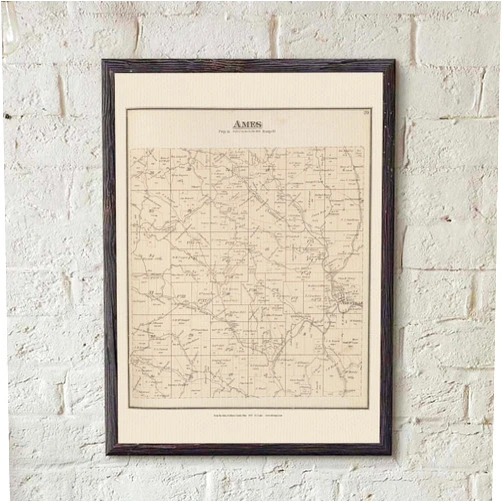 MG Global Historical Poster of Old Ames 1875 Athens County Ohio Genealogy #20 | 11x17 12x18 16x24 24x36 Unframed Print Wall Art Gift | Vintage Antique Decor