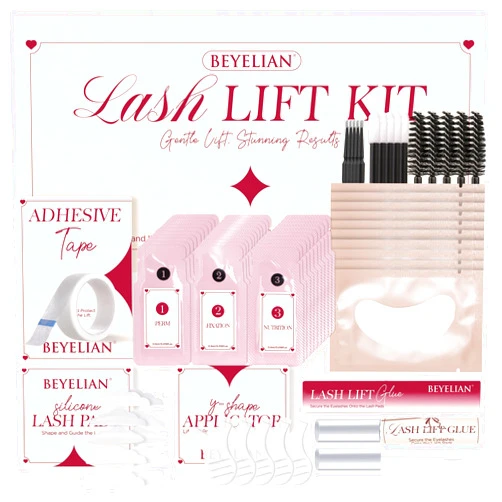 BEYELIAN Lash Lift Kit Eyelash Perm Kit, Professional Instant Perming, Lifting & Curling for Eyelashes, Semi-Permanent Salon & DIY Home Use for Beginner and Professional 10 Times