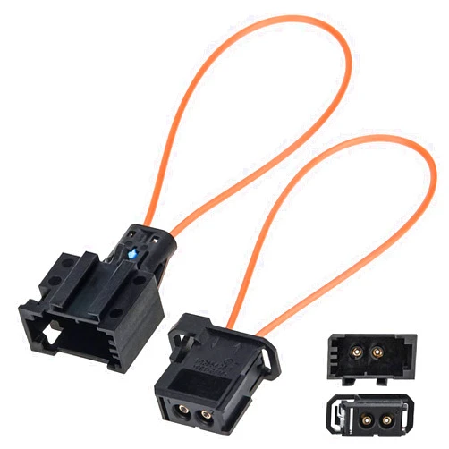 Velidy 2 PCS Fiber Most Optical Optic Loop Bypass Male Female Adapter for Benz Audi Mercedes BMW VW Porsche