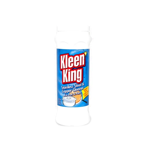 Kleen King King Kleen Stainless Steel Cookware Cleaner and Copper Cleaner (14 oz, 2 Pack) Helps Remove Stains and Tarnish from Pots and Pans, Multi-Purpose Metal Cleaner, Powder Form