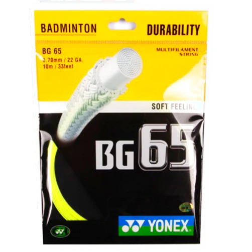 Yonex BG 65 200m Badminton String, (Choice of Color) (Orange, Reel- 200M/656Ft)