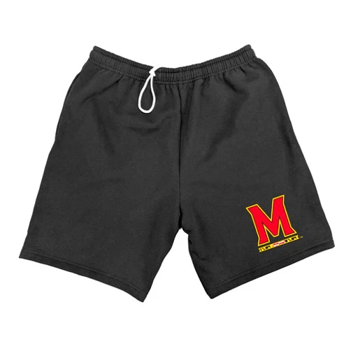 Campus Lab Official Collegiate Mens Apparel Sweat Shorts Primary Logo Black Collection