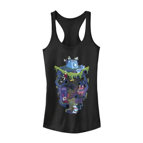 Fifth Sun Junior's Aaahh!!! Real Monsters Underground Lair Racerback Tank Top