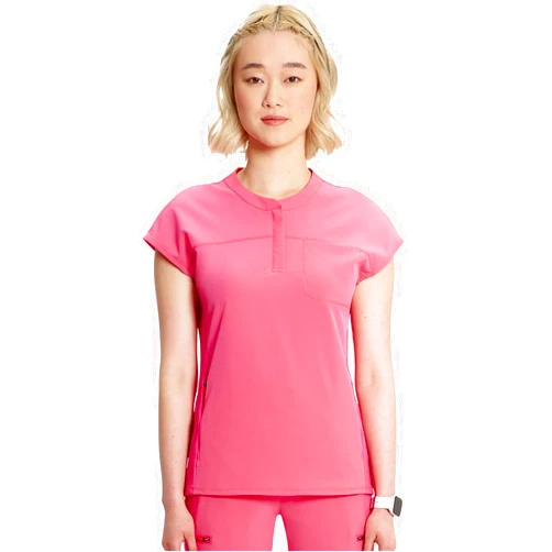 Infinity Cherokee Scrub Top for Women Contemporary Fit Round Neck 3 Pocket with Covered Placket with Partial Zip IN622A