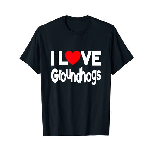 The Funny Groundhog Day Shirt Company Groundhog Lover - I Love Groundhogs - Groundhog Day T-Shirt