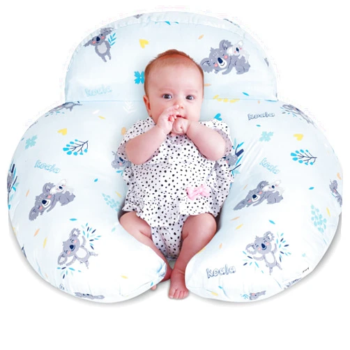 AMASKY Nursing Pillow for Breastfeeding, Breastfeeding Pillows for More Support for Mom and Baby, with Plus Size Ergonomic Design and Removable Cotton Cover, Blue, Pallet of Product