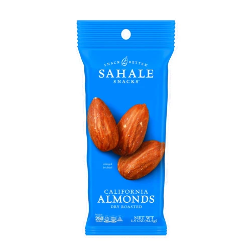 Sahale Snacks California Dry Roasted Almonds, 1.5 oz Grab & Go Bags (18 Packs) - Dry-Roasted Almonds with a Touch of Sea Salt - Non-GMO, Kosher, & Certified Gluten-Free Snacks