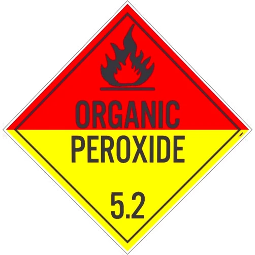 NMC DL18PR50 Organic Peroxide 5.2 Dot Placard Sign