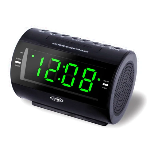 JENSEN JCR-210 AM/FM Digital Dual Alarm Clock Radio with Nature Sounds