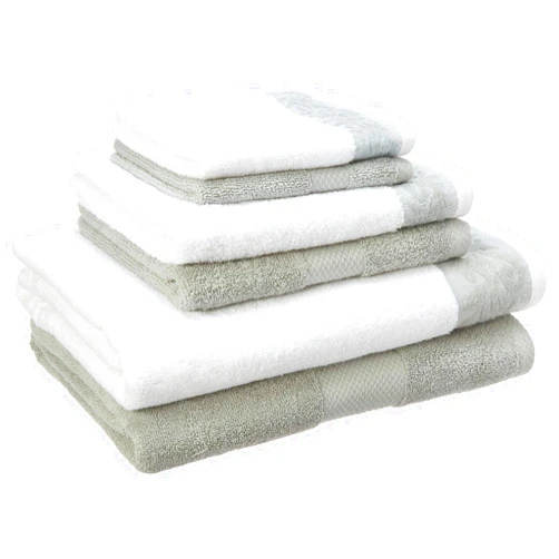 Modern Threads 600 GSM 6-Piece Towel Set with Filgree Jacquard Border Sage
