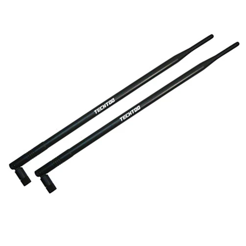 TECHTOO 9dBi Omni WiFi Antenna with RP-SMA Connector for Wireless Network Router/USB Adapter/PCI PCIe Cards/IP Camera/Wireless Range Extender(2-Pack)