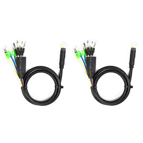 MOOKEENONE 9 Pin E-bike Motor Extension Cable Male for Front Rear Wheel Hub Motors, Pack of 2