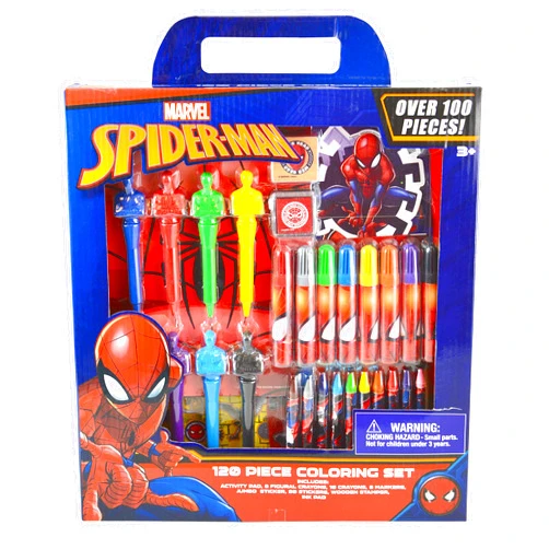 Karacter Corner Marvel Spiderman 100pc Coloring Set in Box