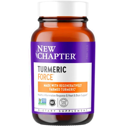New Chapter Turmeric Supplement, One Daily, Heart, Brain & Healthy Inflammation Support, Supercritical Turmeric Curcumin Means No Black Pepper Needed, Non-GMO, Gluten Free – 120 Count (4 Month Supply)