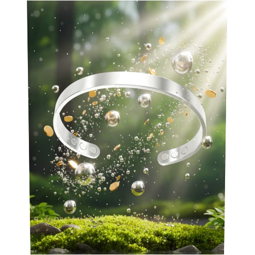 My Kalm Kalm Bracelet Menopause: Your Natural Menopause Solution, Bracelet for Menopause Relief, Hot Flashes & Pain, Adjustable Bracelets for Women - Natural Hormonal Balance (Silver)