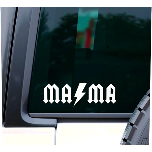 Akuna Print Mama Rock Style Rocker - Vinyl Decal - Car Truck Laptop - Select Size