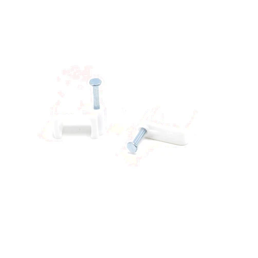 THE CIMPLE CO - Dual, Twin, or Siamese Coaxial Cable Clips, Cat6, Electrical Wire Cable Clip, 1/2 in Nail Clip and Fastener, White (100 pieces per bag)