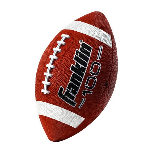 Franklin Sports Kids Junior Grip-Rite Youth Junior Size Rubber Footballs - Peewee Kids Durable Outdoor Footballs - Single & Bulk Packs Available