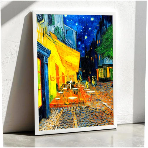 CP CANVASPATH Café Terrace at Night by Vincent Van Gogh Canvas Poster Size:16x20 Canvas Prints Giclee Print Wall Art for Home Decor(UNFRAMED)