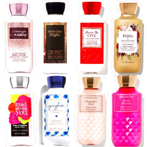 Generic Bath and Body Works 3-pack random miscellaneous assorted body lotion, 8 oz each, 24 oz total in 3-pk set