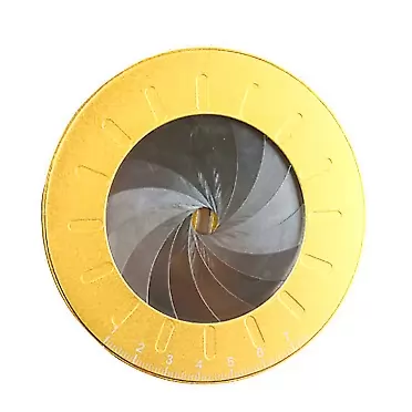 CALIDAKA Circle Drawing Tool,Aluminum Alloy Circle Drawing Maker Tool Round Circle Template Ruler Tool Adjustable Measurement Measuring Template Tool - Ring Circle Making Tool 12.5cm gold
