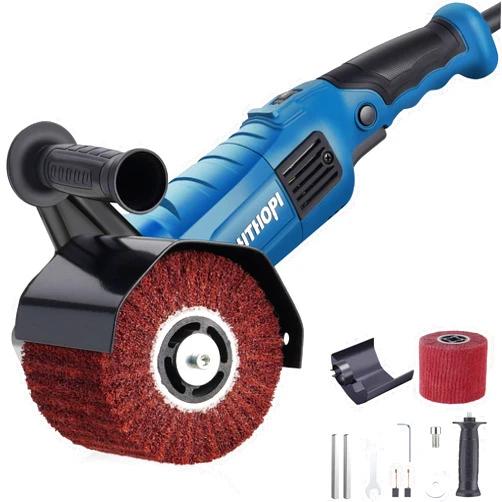 LDHTHOPI 1800W Burnishing Polishing Machine, 110V Handheld Electric Stainless Steel Polisher, 8 Variable Speed, 3100RPM for Metal, Stainless Steel, Wood